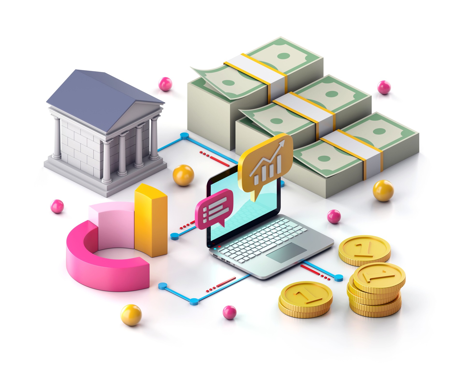 Investment and Digital Marketing Concept
